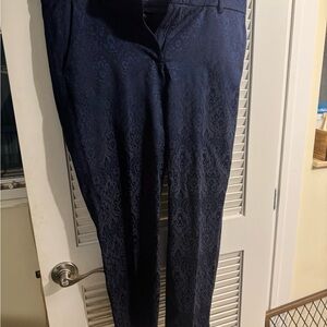 The Limited Dark Blue Floral Trousers